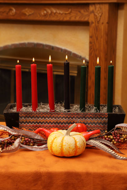 Kwanzaa display shot in Moreno Valley, California in January of 2023.