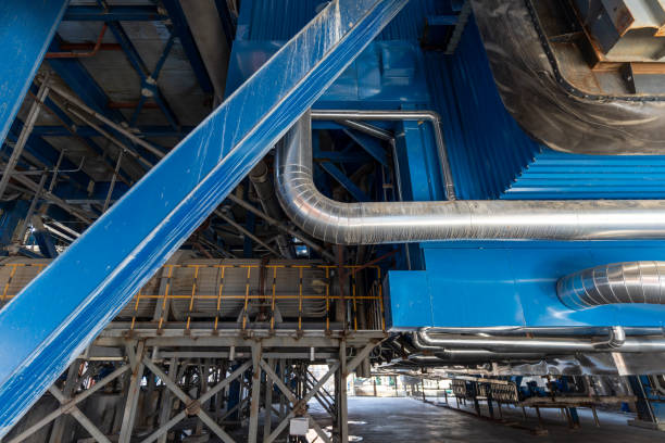 istock Pipeline and equipment being installed inside the chemical plant 1474930836