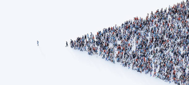 istock People crowd on a white background. 3d illustration 1474931387