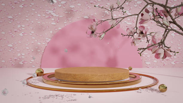 istock 3D illustration rendering. marble pedestal for display, pedestal or platform, Blank product stand. 1474931401