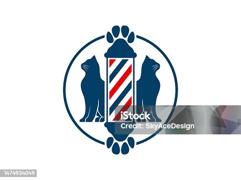 istock Circular shape with barber and pet 1474934049