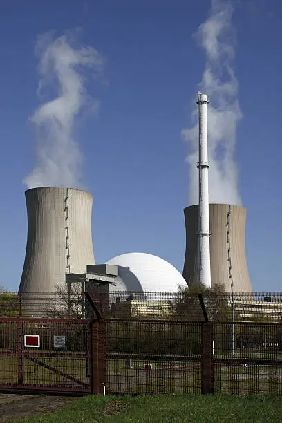 Nuclear power plant in Grohnde (Lower Saxony, Germany)