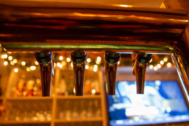 istock Unmarked Taps at a bar 1474938370