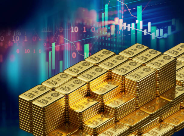 istock stack of  shiny gold bars on financial gold price graph  3d illustration 1474942012
