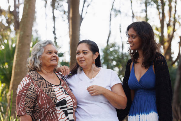 istock Multi-generational indigenous Australian family, three generations of Aboriginal Australian women 1474946735