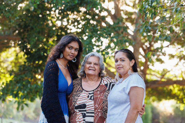istock Multi-generational indigenous Australian family, three generations of Aboriginal Australian women 1474947373