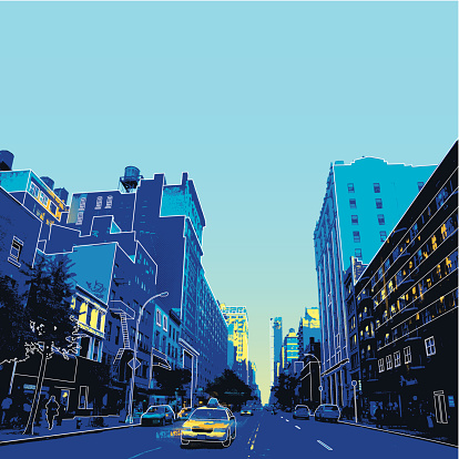 Stylised New York city illustration.