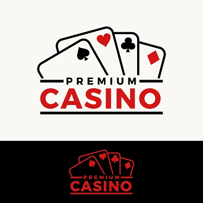 casino vector graphic template. gambling sign roulette, cards, dice illustration game
