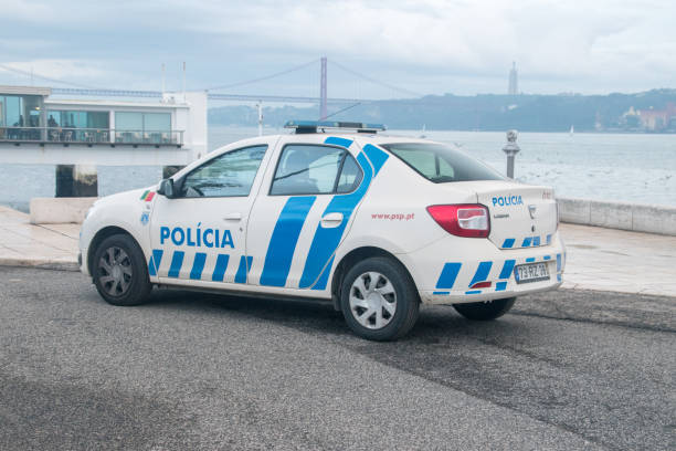 Car of Portugal police (PSP; Public Security Police). stock photo