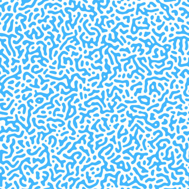 ilustrações de stock, clip art, desenhos animados e ícones de seamless blue turing pattern - pattern nature textured beach