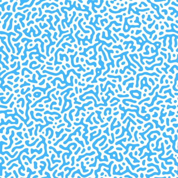 Vector illustration of Seamless blue turing pattern