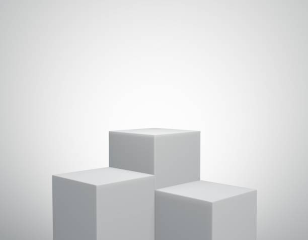 istock empty white podium.3D display podium on white background.Stand Minimal mockup for presentation.Abstract white background concept.Geometric platform show cosmetic product.Stage showcase.3D rendering 1474974362