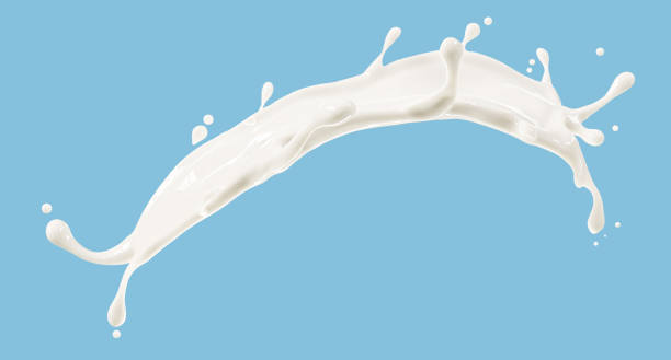 istock abstract beauty realistic milk splashing isolated on white background. 3D Rendering. 1474974599