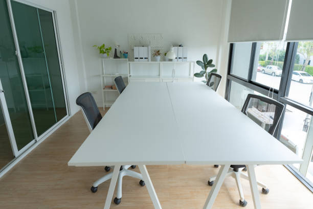 istock Interior of a modern home office, small office start up business 1474975942