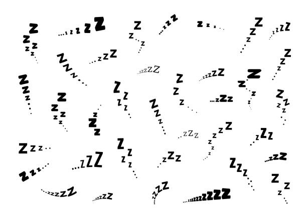 Zzz sleep snore text vector icon set. Zzz sleep snore text vector icon set. Night sleepy noise sound collection illustration. Black dreams signs isolated on white background. going to bed cartoon stock illustrations