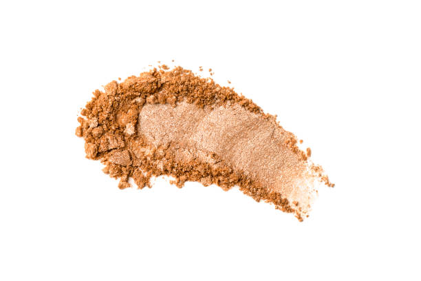 istock Bronzer, eye shadow smear isolated on white background. 1474977725