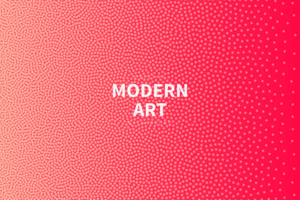 istock Abstract design with dots and Red gradients - Stippling Art - Trendy background 1474980752