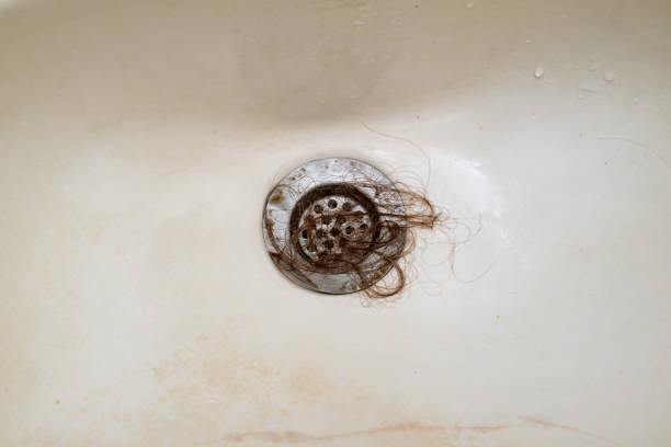 istock Bathroom bathtub sink drain protector hair catcher 1474981102
