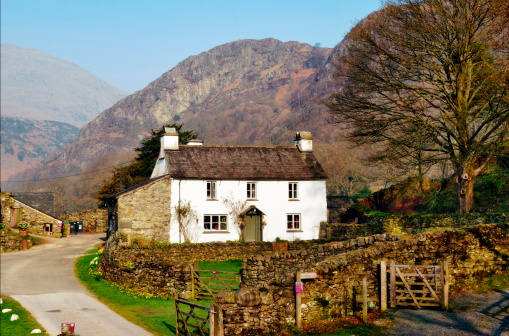 Farmhouse cottage on Yew Tree Farm in the English Lake District was once the home of Beatrix Potter who bequeathed it to the National Trust in her will