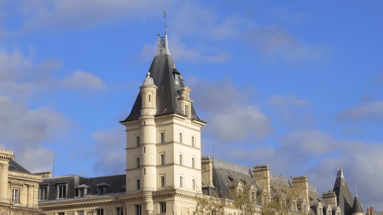 Tour Pointue tower of the Paris Criminal Court building on the Quai des Orfevres in Paris