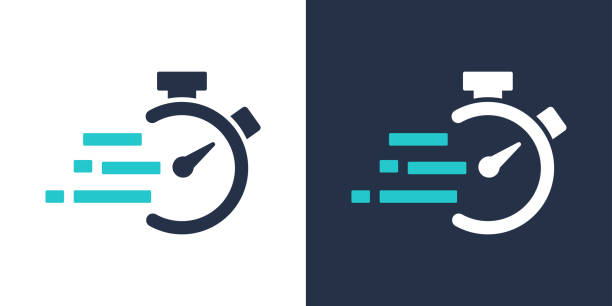 時間速アイコン。実線のアイコンベクターイラスト。ウェブサイトのデザイン、ロゴ、アプリ、テンプレート、uiなど - timing is everything点のイラスト素材／クリップアート素材／マンガ素材／アイコン素材