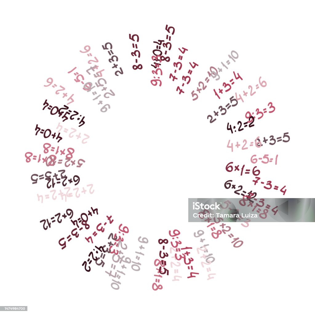 Solve Mathematics Examples Round Pattern Stock Illustration - Download ...