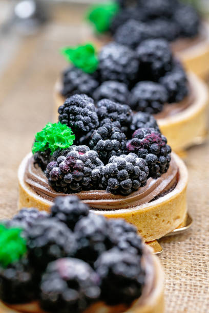 Delicious desserts on bakery buffet