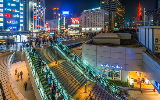 Osaka, Japan - December 21, 2019: night view of dotonbori