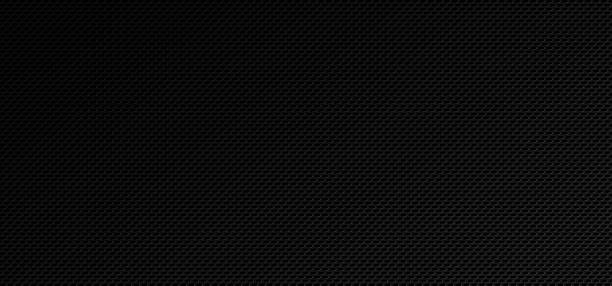 istock Black grid background. Abstract metallic surface with holes backdrop. Perforated black metal material texture. Urban style vector illustration. 1474990060