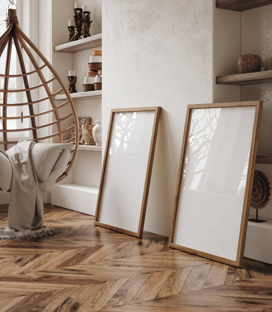 istock Mockup frame in living room interior 1474990067