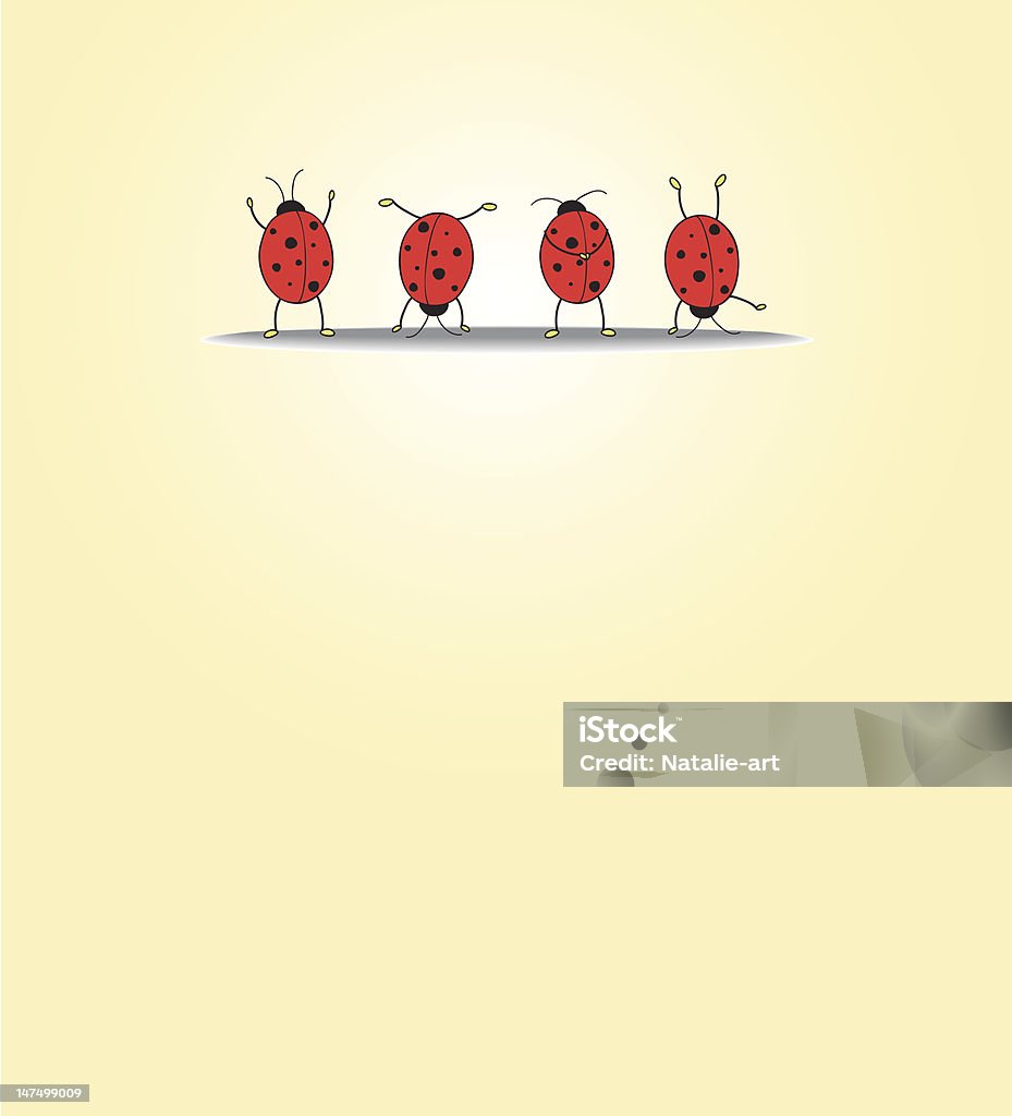 Quatre ladybugs - clipart vectoriel de Biologie libre de droits