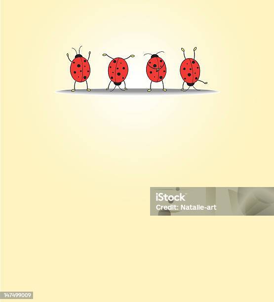 Quatre Ladybugs Vecteurs libres de droits et plus d'images vectorielles de Biologie - Biologie, Coccinelle, Créativité