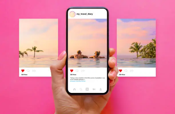 Photo of Mockup for social media post with photo carousel