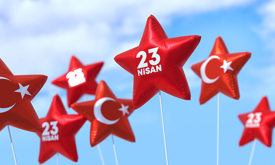 Turkish Flag And 23 Nisan