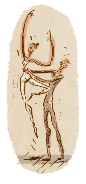 istock Stylized Drawing of Ballerina and ballet 1475004394