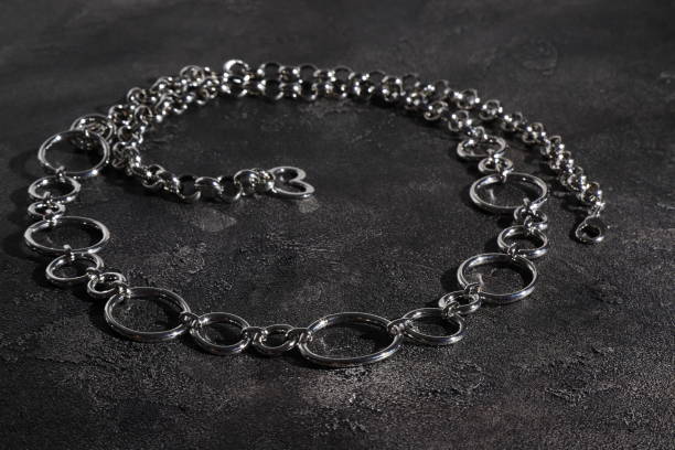 istock Silver chain dress belt, clothes accessories 1475005579