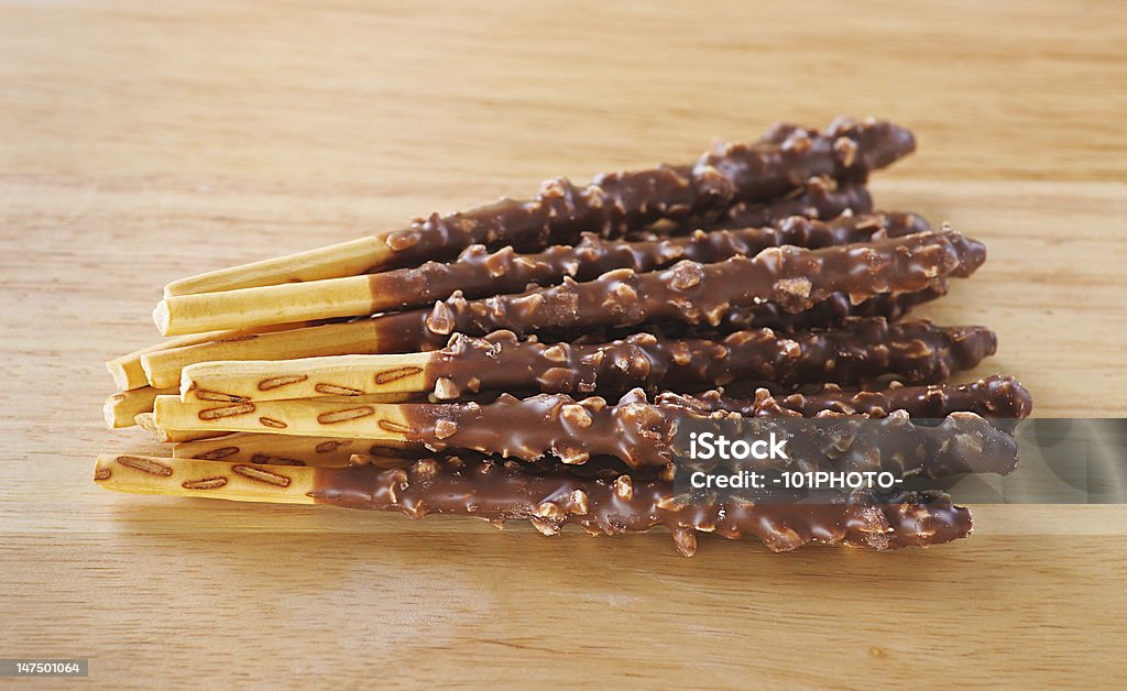 Knusprigen Süße straws gefüllt mit Schokolade - Lizenzfrei Aromatherapie Stock-Foto