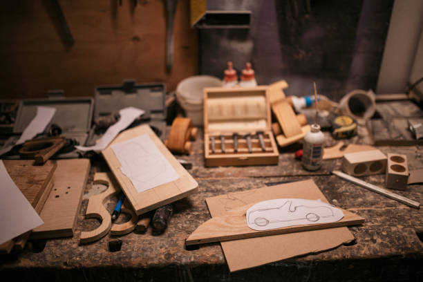 istock Woodshop for making toys. 1475012741
