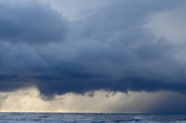 Storm clouds over the sea.