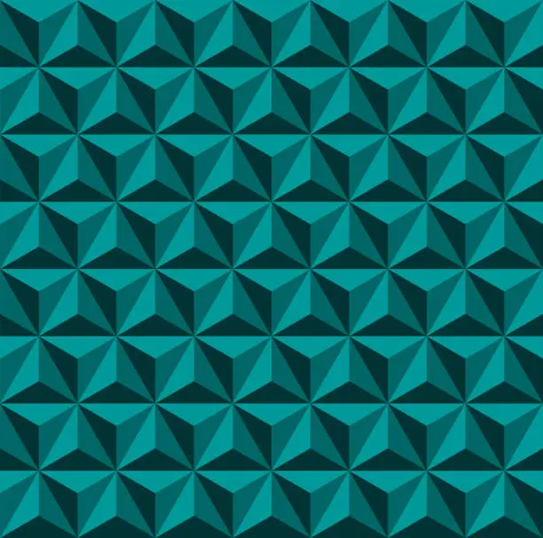 Vector illustration of 3d Triangle Seamless Pattern. Abstract Geometric Background.