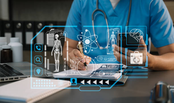 istock Doctor working on laptop computer, writing prescription clipboard with record information paper folders, Healthcare and medical concept. 1475016316