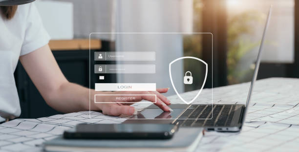 istock woman typing login and password in the concept of cyber security, information security, data protection, and encryption for secure access to user's personal information. 1475016824
