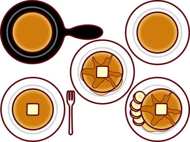 Vector illustration of Pancake