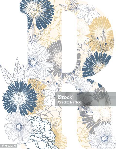 Letter R Native Pattern R Letter Seamless Floral Pattern Background Stock Illustration ...