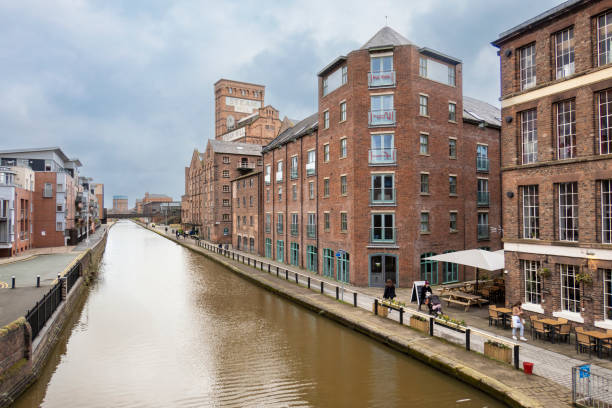 the historic steam mill buildings in cheshire - chester england fotos imagens e fotografias de stock