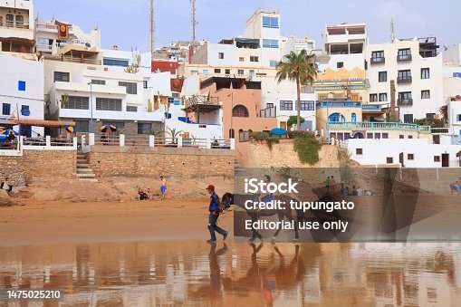 Taghazout surfing town near Agadir in Morocco