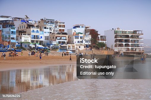 Taghazout surfing town in Morocco