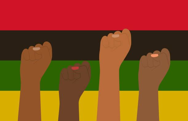 istock Juneteenth Independence Day Concept With Raised Fists. Emancipation And Freedom Day Celebration 1475028194