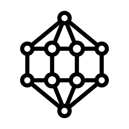 Nanocrystal Vector Thick Line Icon For Personal And Commercial Use.