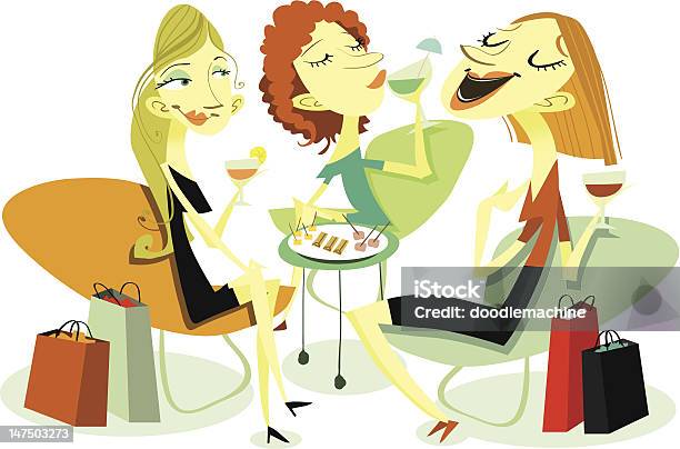 Chicks Chatting Stock Illustration - Download Image Now - Gossip, Only Women, Drinking